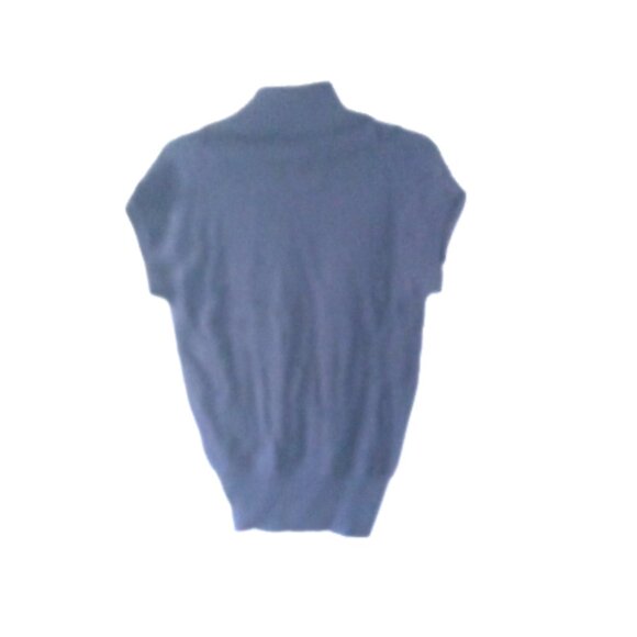 Faconnable Women’s Sweater Sz S Vest Cap Sleeves Crossover  Pullover Navy Blue - Picture 12 of 15